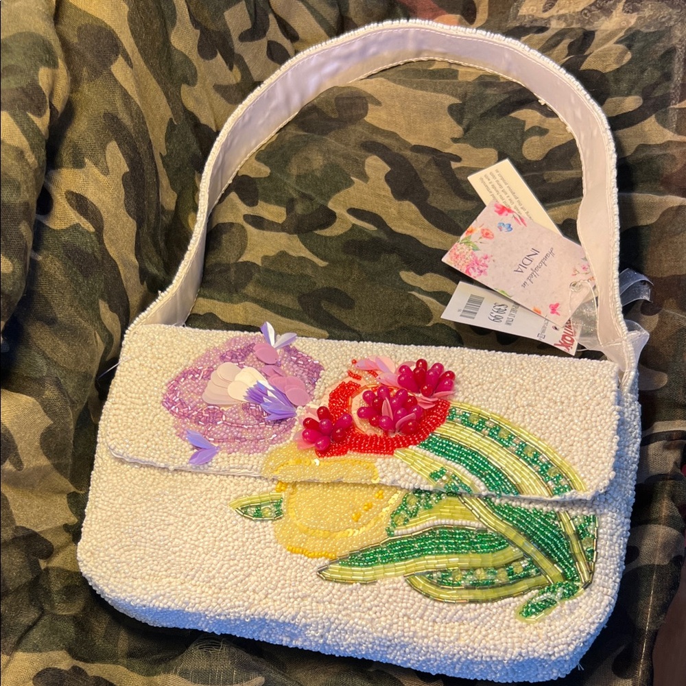 Floral Beaded Women's Bag